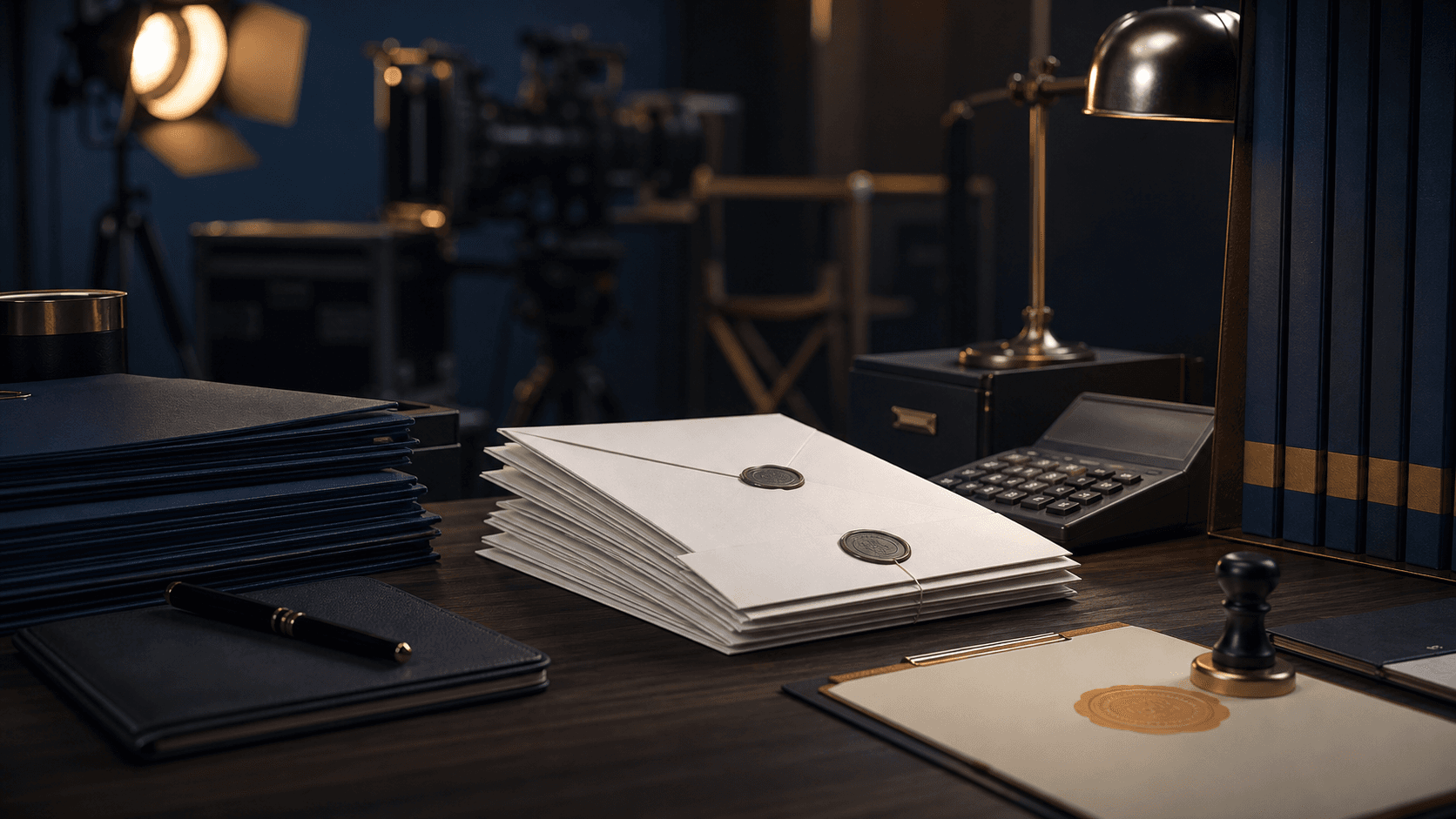 Editorial production finance desk prepared for secure closeout